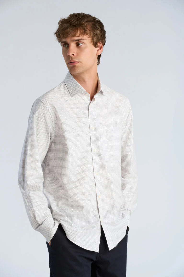 225094 - Mens Cotton Shirt Smoke White