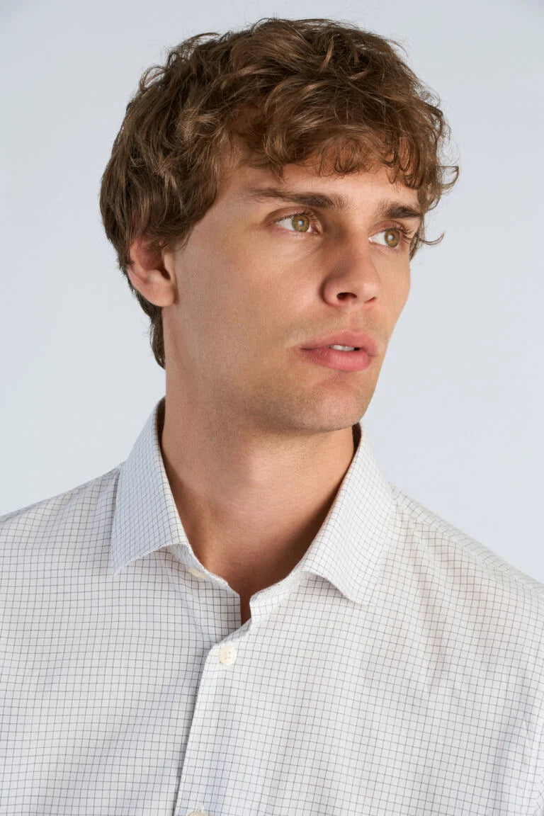 225094 - Mens Cotton Shirt Smoke White