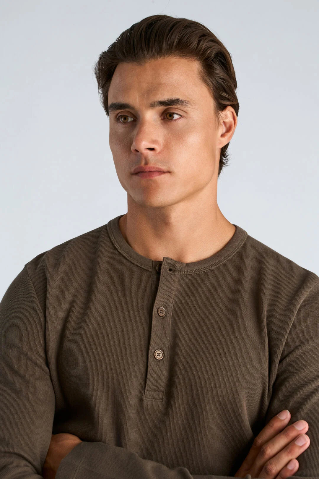 403021A - Mens Grandad Long Sleeved T-Shirt