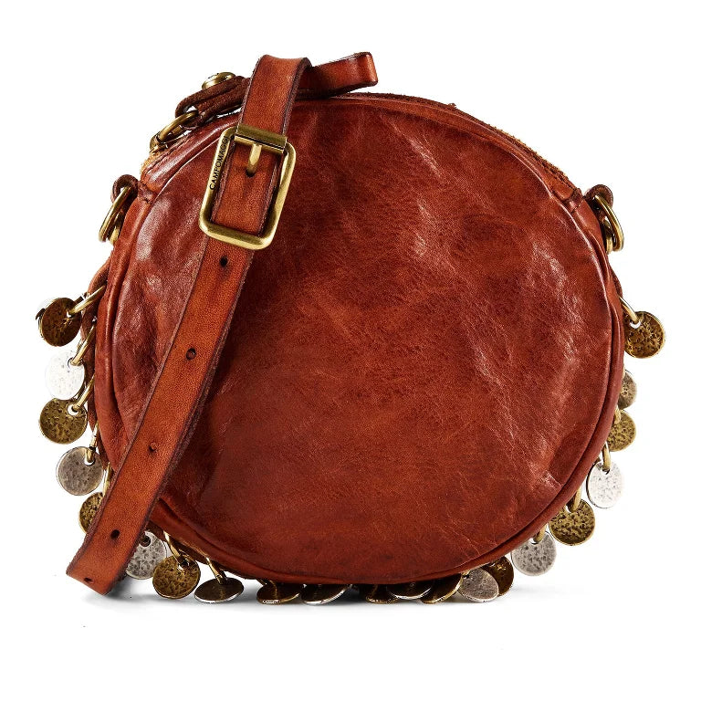 Campomaggi Priscilla Small Round Crossbody Bag Cognac