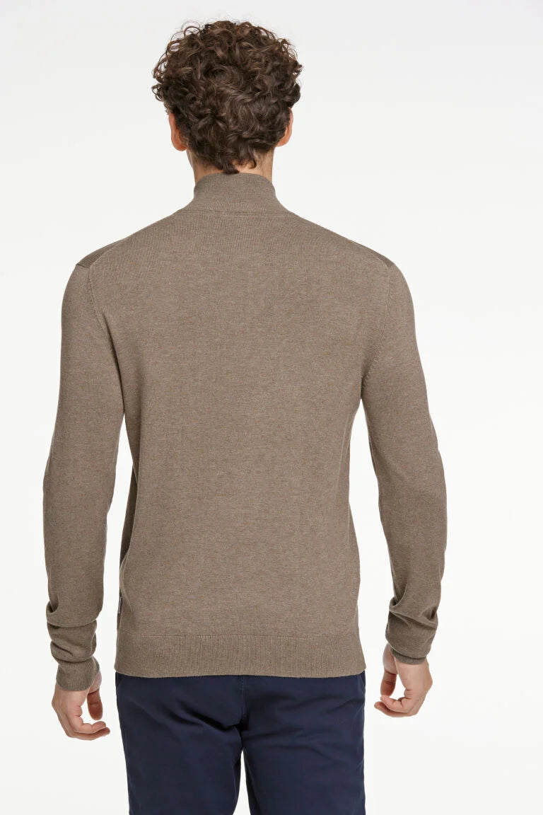 800173 - Mens EcoVero High Neck with Zip Light Weight Knitwear
