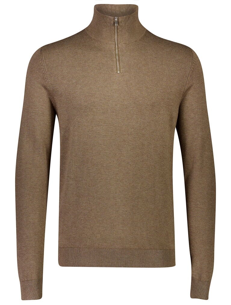 800173 - Mens EcoVero High Neck with Zip Light Weight Knitwear