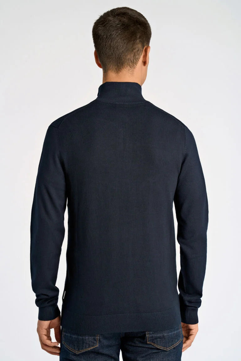 800173 - Mens EcoVero High Neck with Zip Light Weight Knitwear