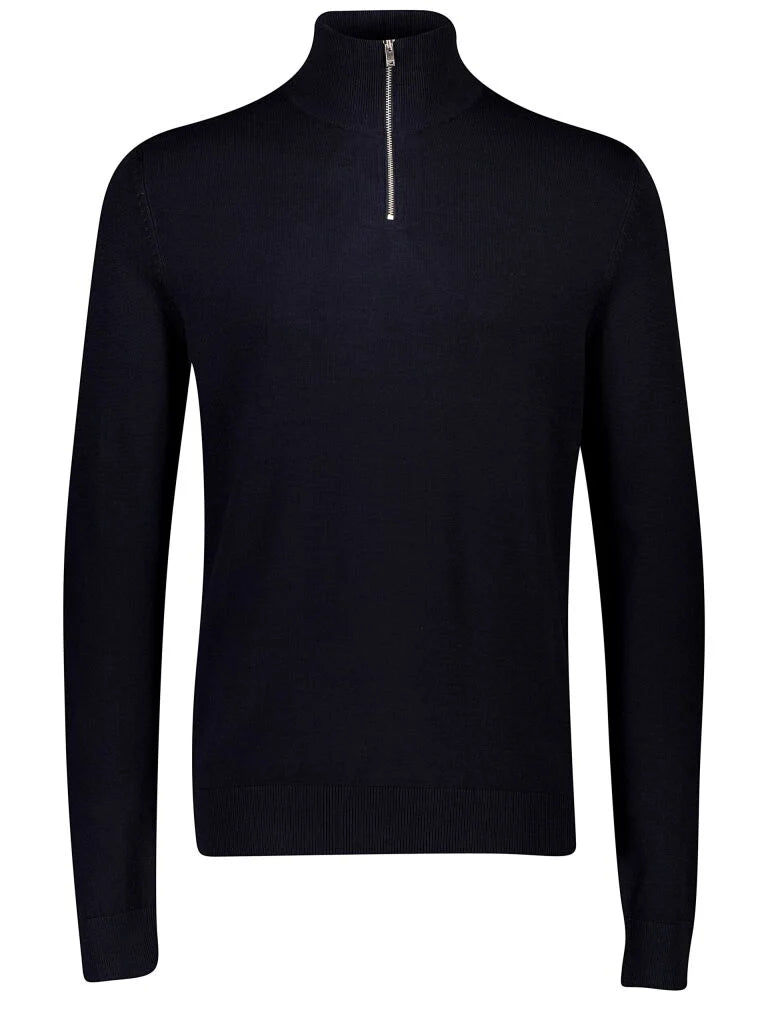 800173 - Mens EcoVero High Neck with Zip Light Weight Knitwear
