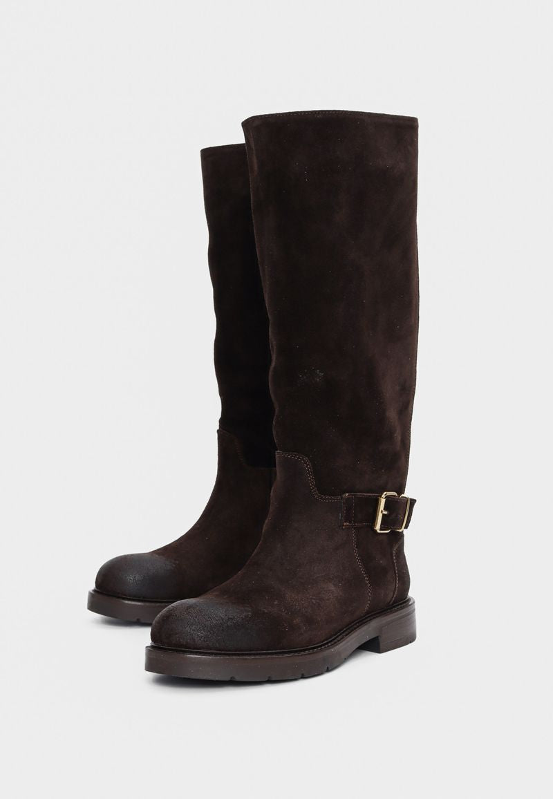 Sammy Suede Tall Boots Mocca