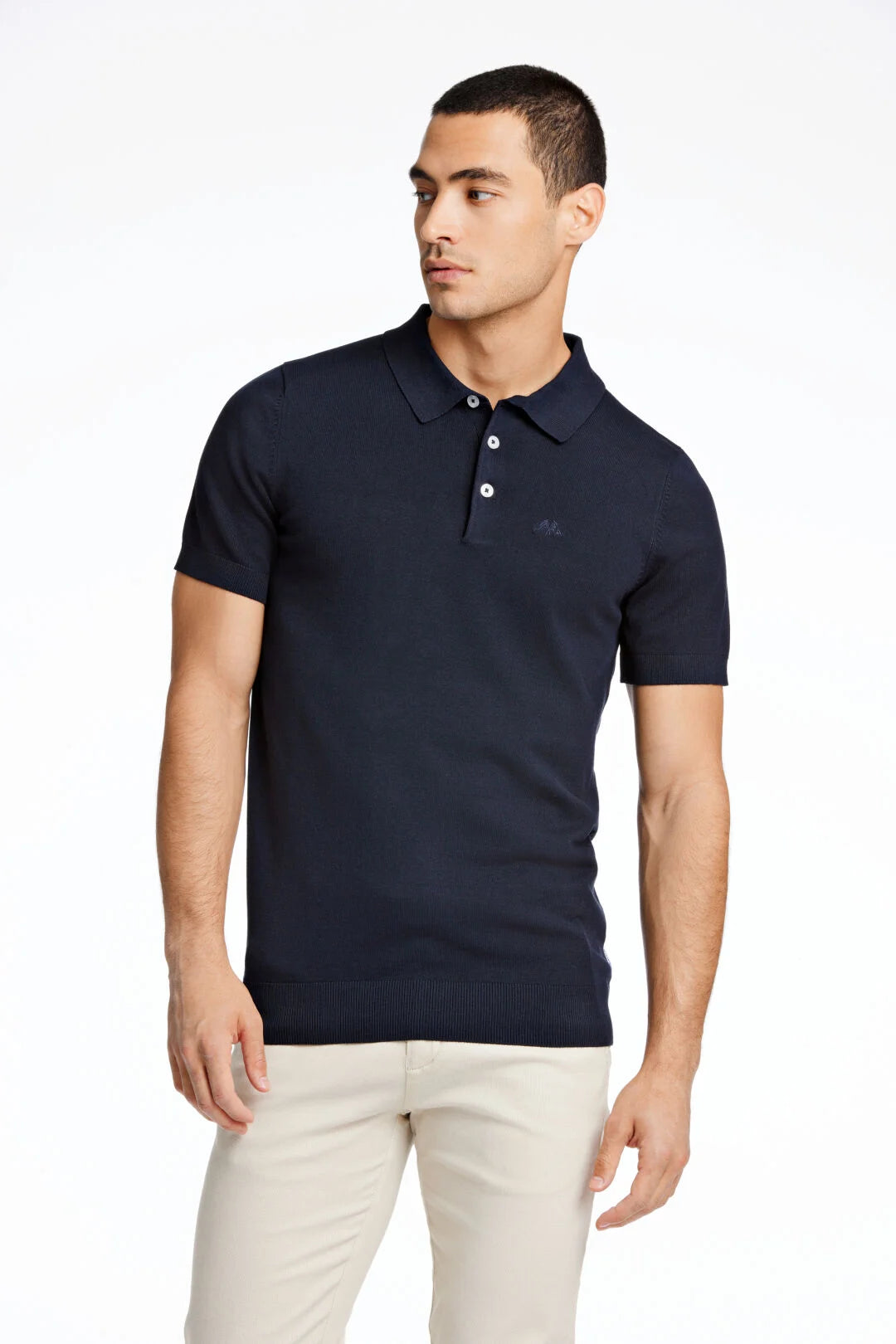 Mens - Knittied Polo Shirt 800159