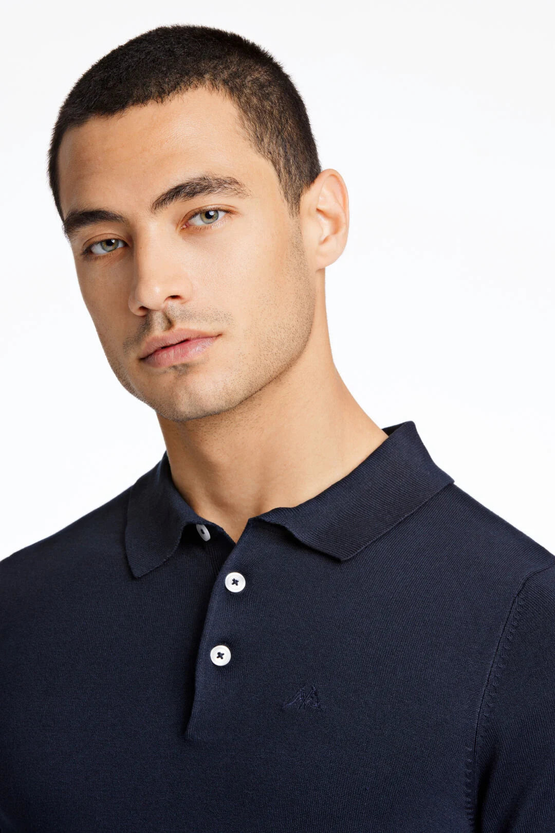 Mens - Knittied Polo Shirt 800159