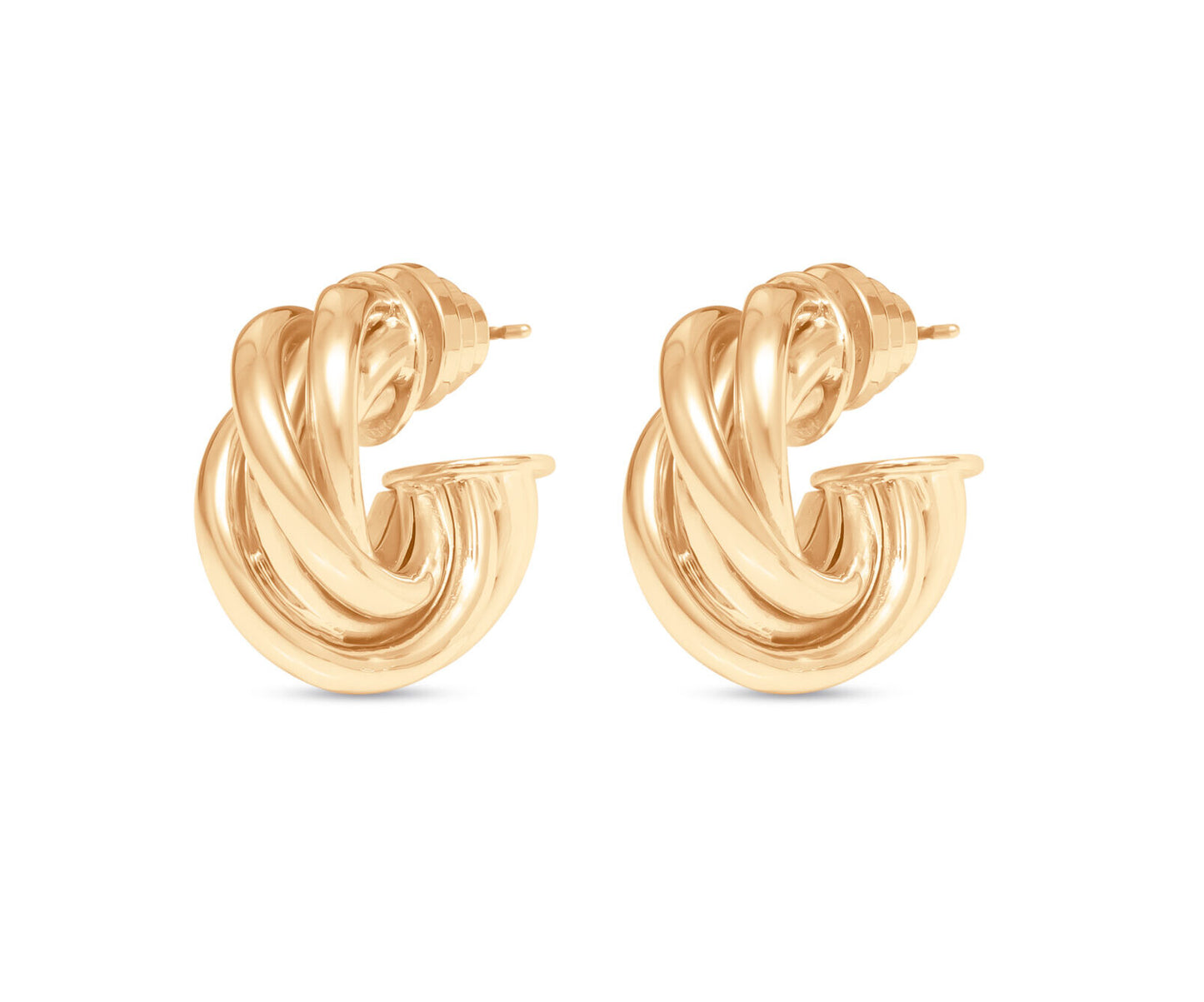 Chunky Twist Hoops Gold