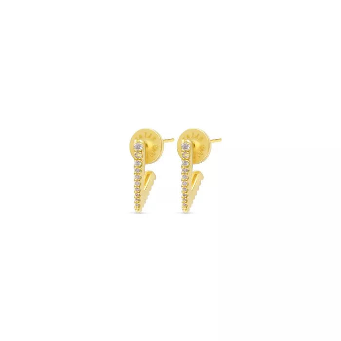 Spike Earrings Short Cubic Zirconia Small