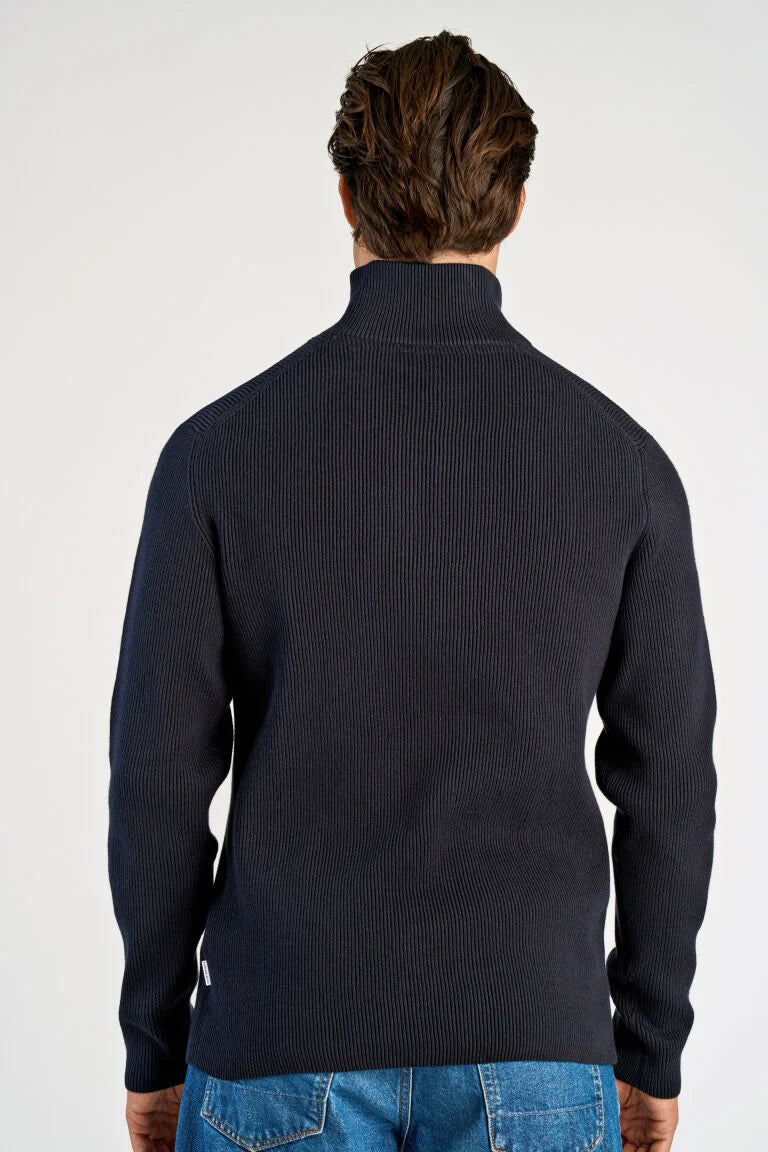 Mens - Cotton Mix Jumper with Neck Zip (804030)