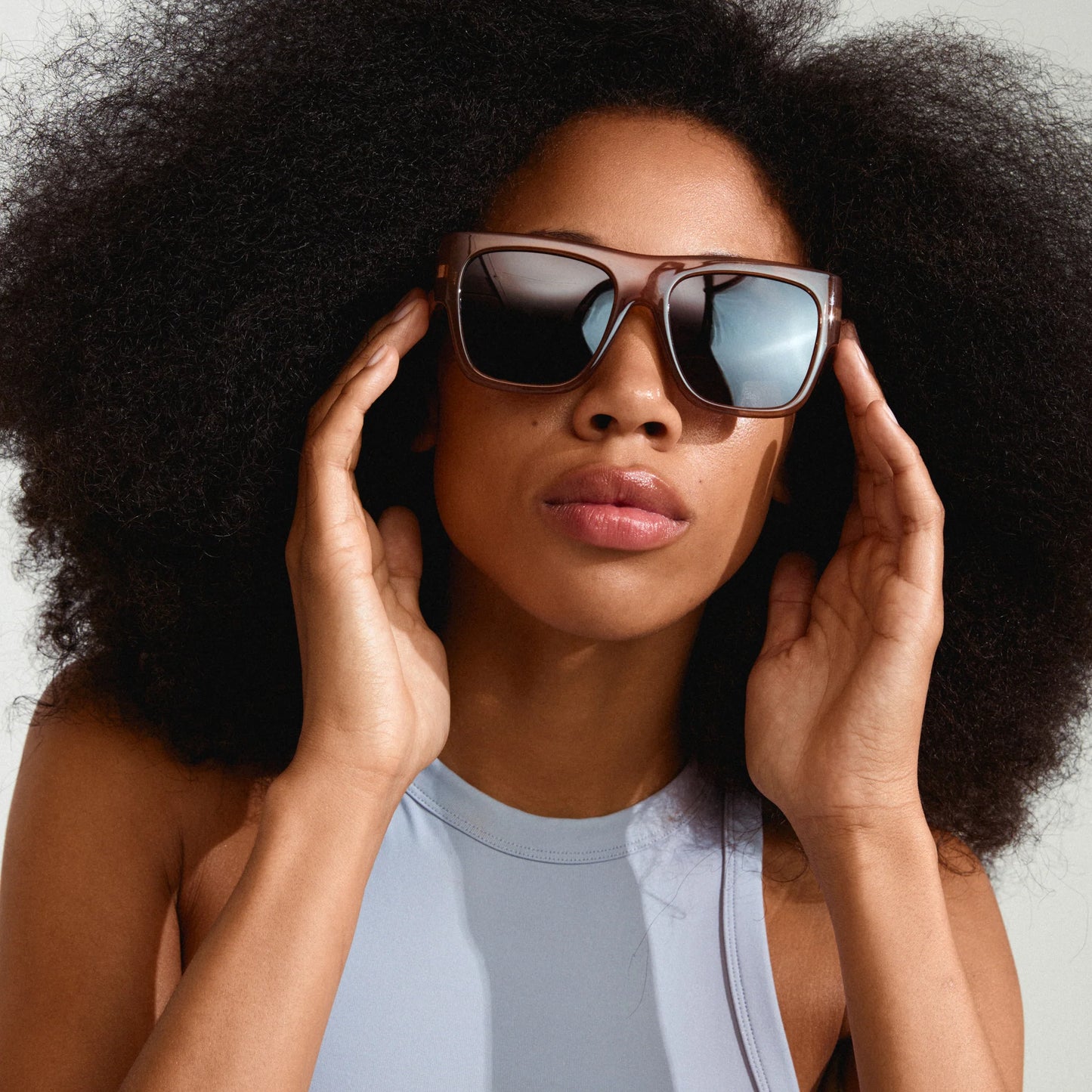 ANIYAH Large Sunglass Brown