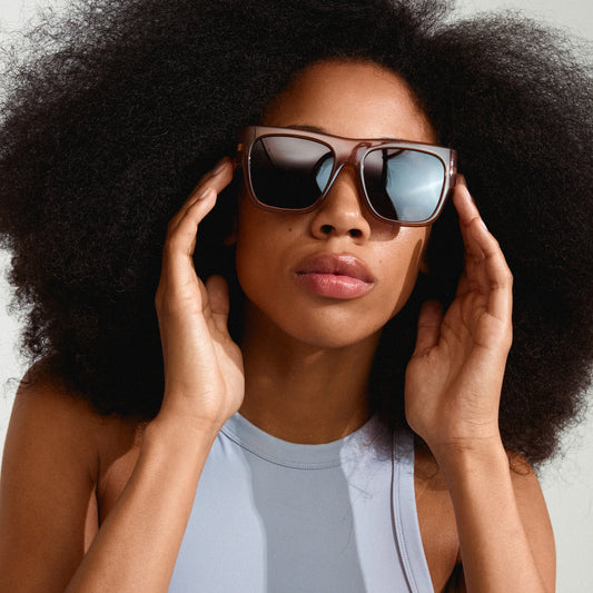 ANIYAH Large Sunglass Brown
