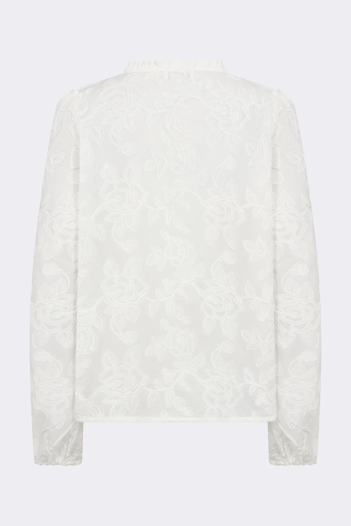 LR-Pollie 2 Cotton Delicate Floral Blouse White
