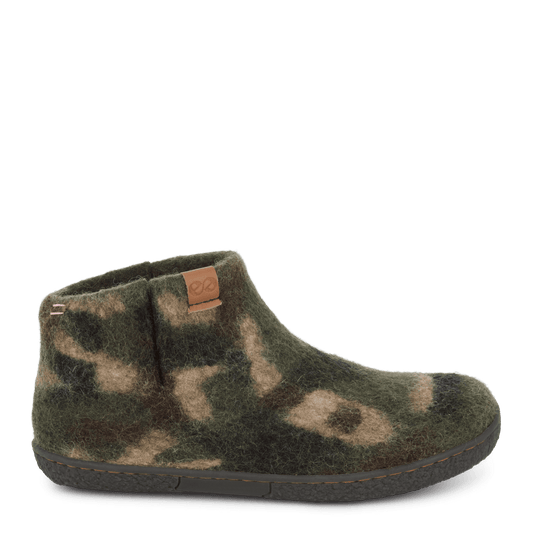 NEPAL - Camo Wool Boot w. Rubber Outsole