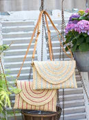BCAmalfi Straw Clutch Bag