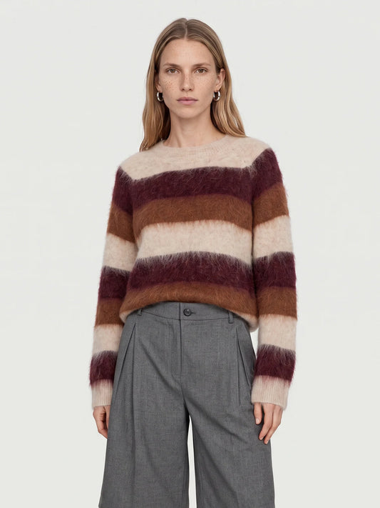 MMSuvi Striped Jumper Russet Brown