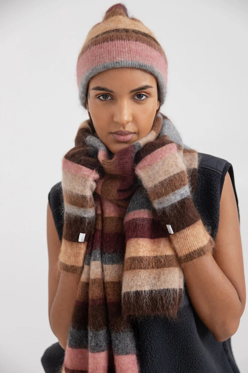 Beanie Hat Garnet Multi