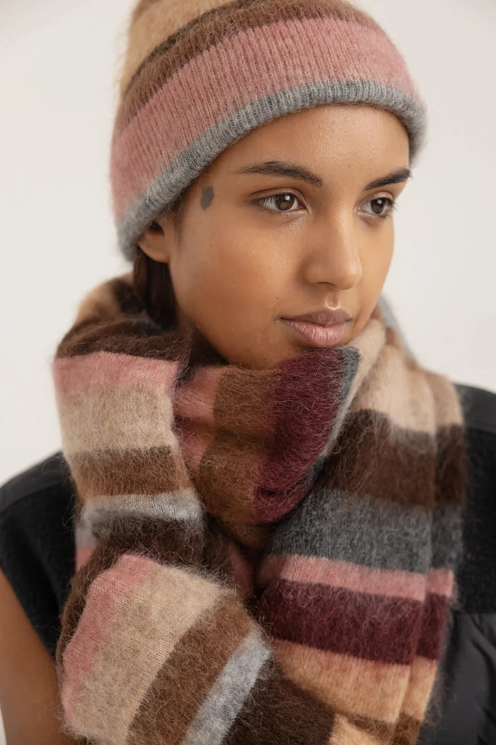 Beanie Hat Garnet Multi