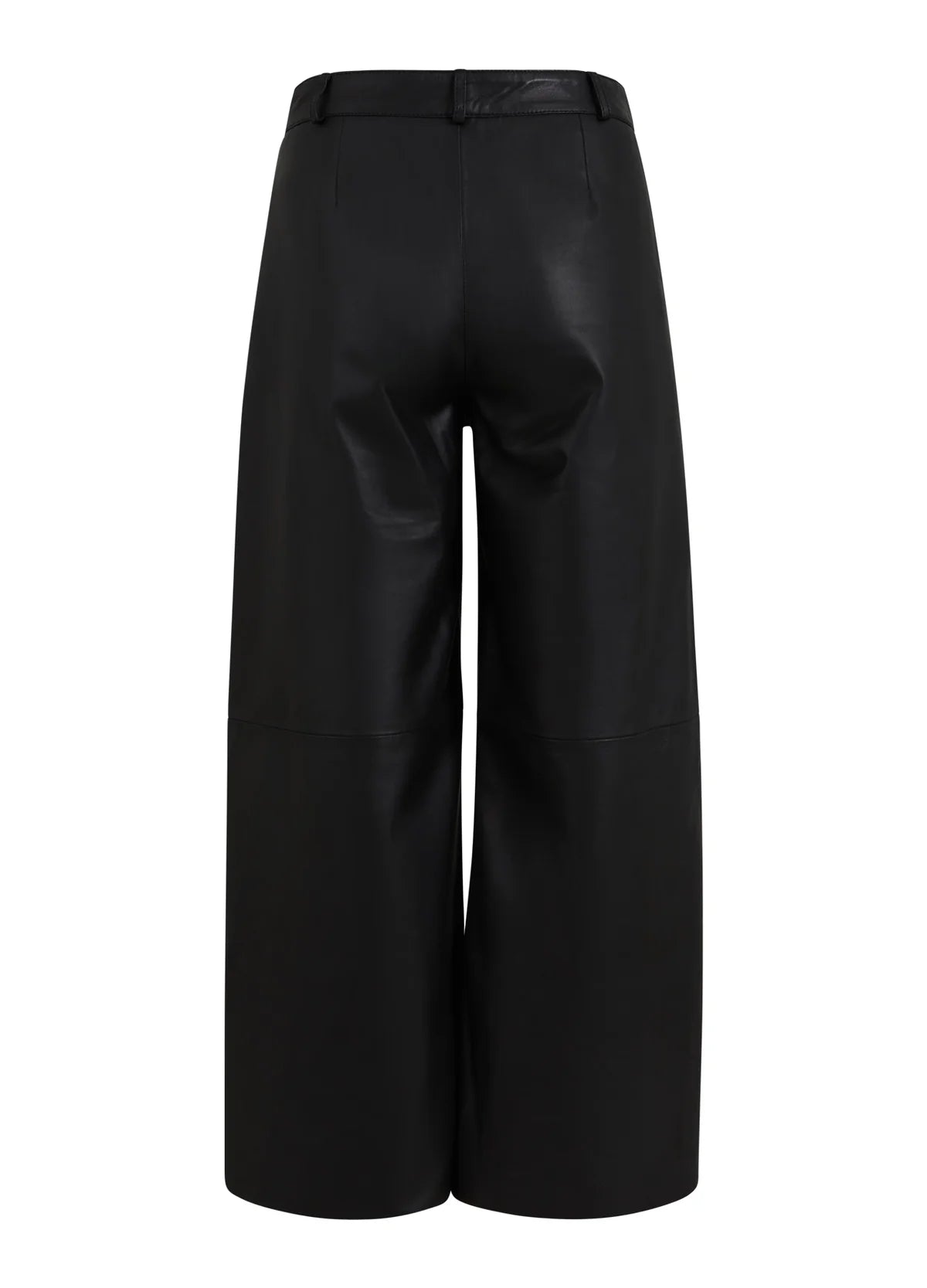 Ankle Lenght Leather Pants Petra Fit Black