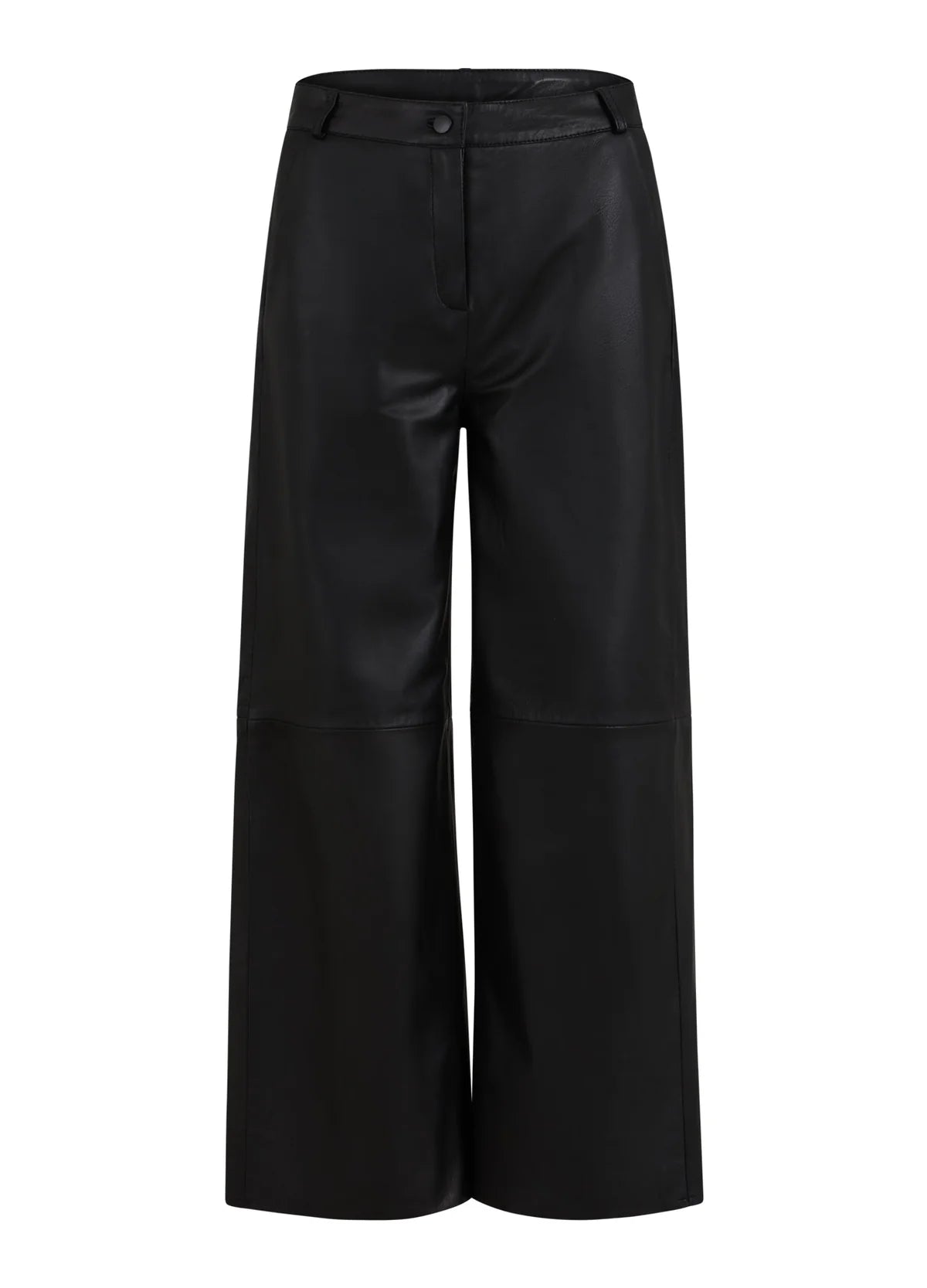 Ankle Lenght Leather Pants Petra Fit Black