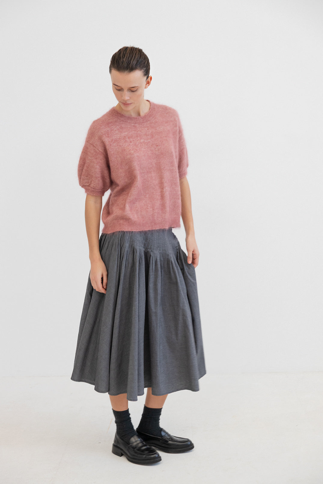 Billie Short Sleeved Jumper Old Rose