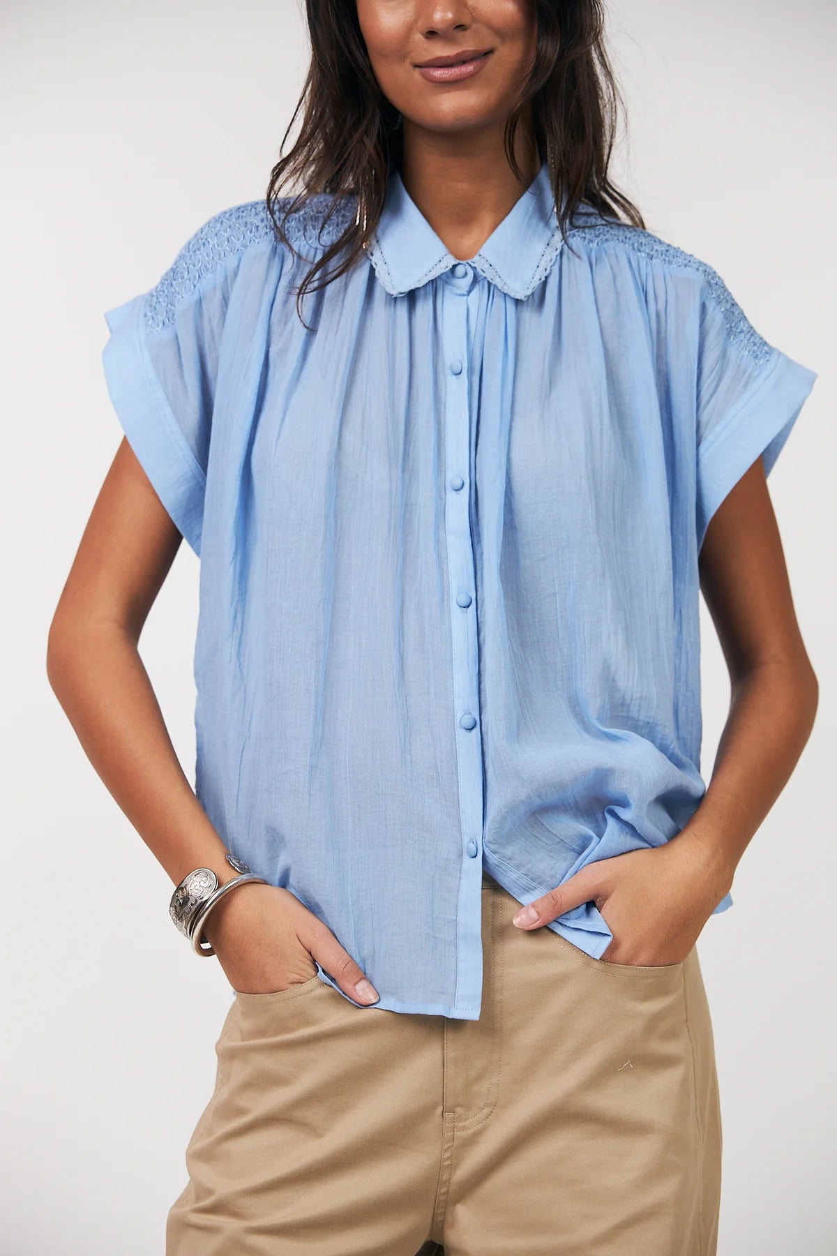 BadaLL Short Sleeved Lightweight Shirt Blue