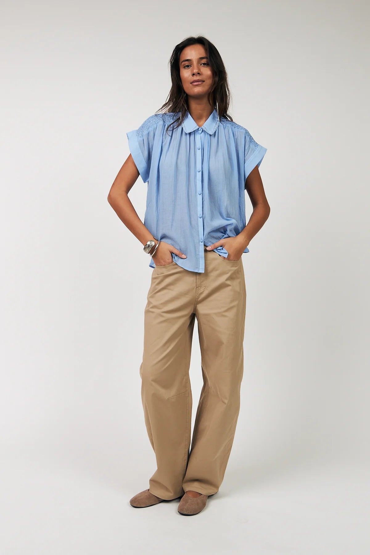 BadaLL Short Sleeved Lightweight Shirt Blue
