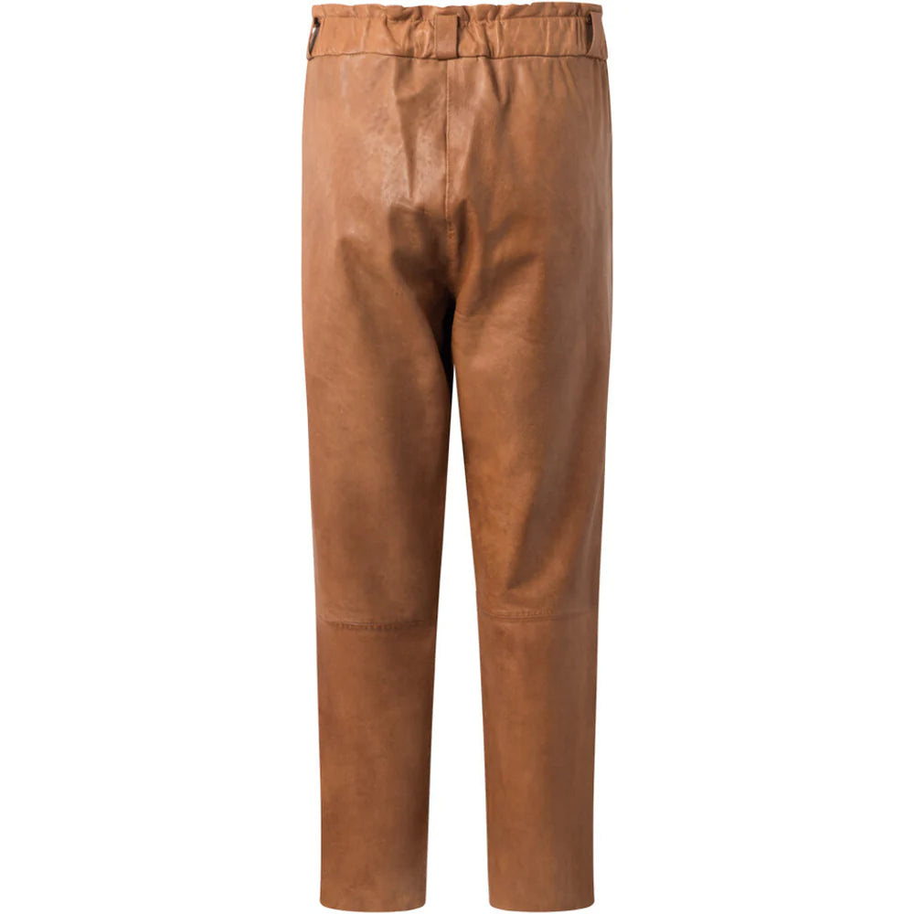 50940 Baggy Barry Leather Pants in Nice Quality Vintage Cognac