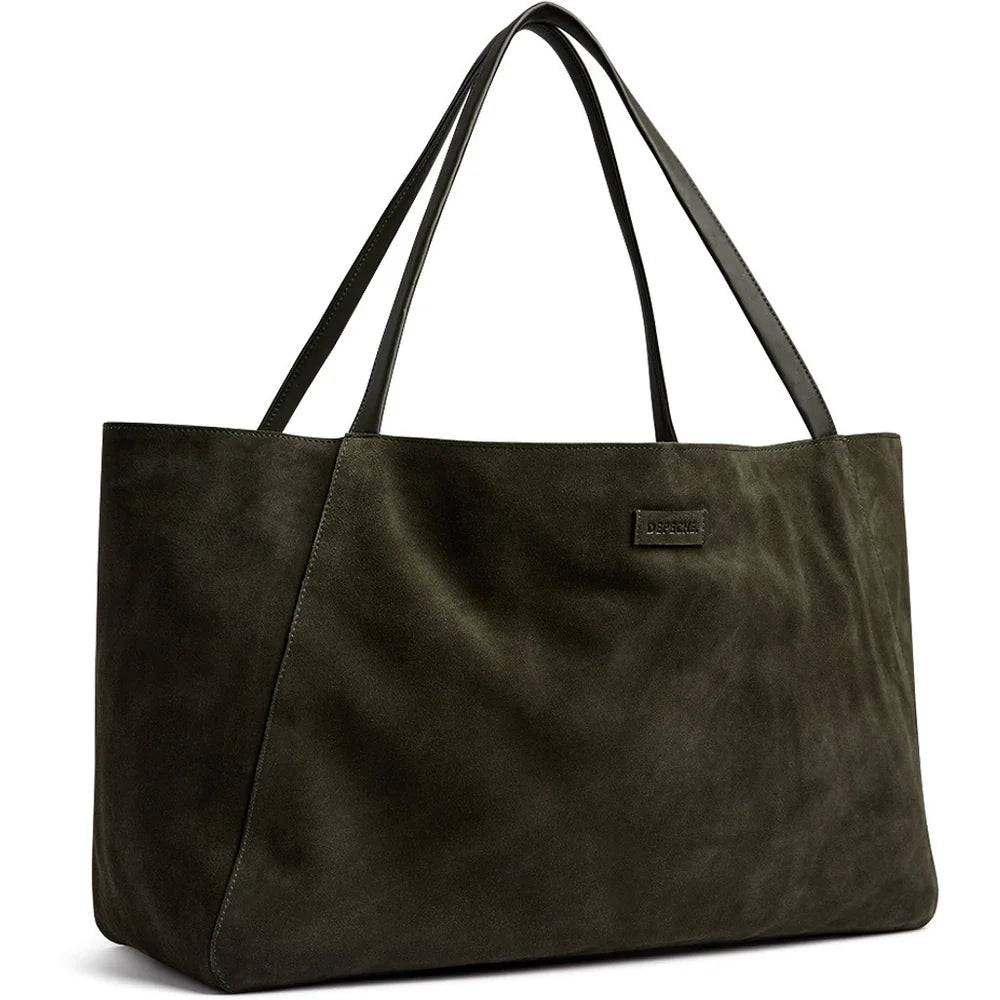 16982 Bilbao leather & suede shopper bag Army Green