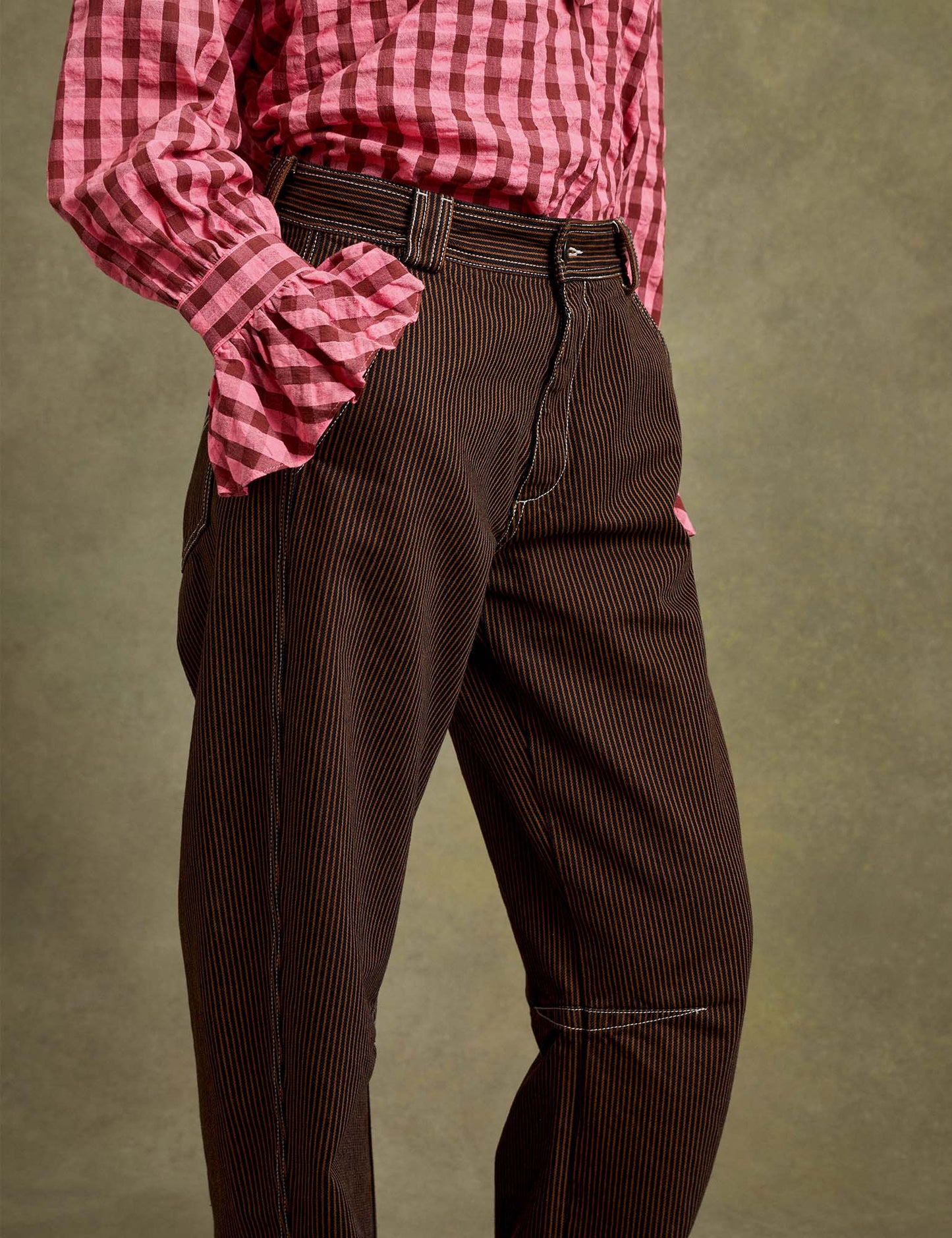 Bly Stripe Jeans Bitter Chocolate