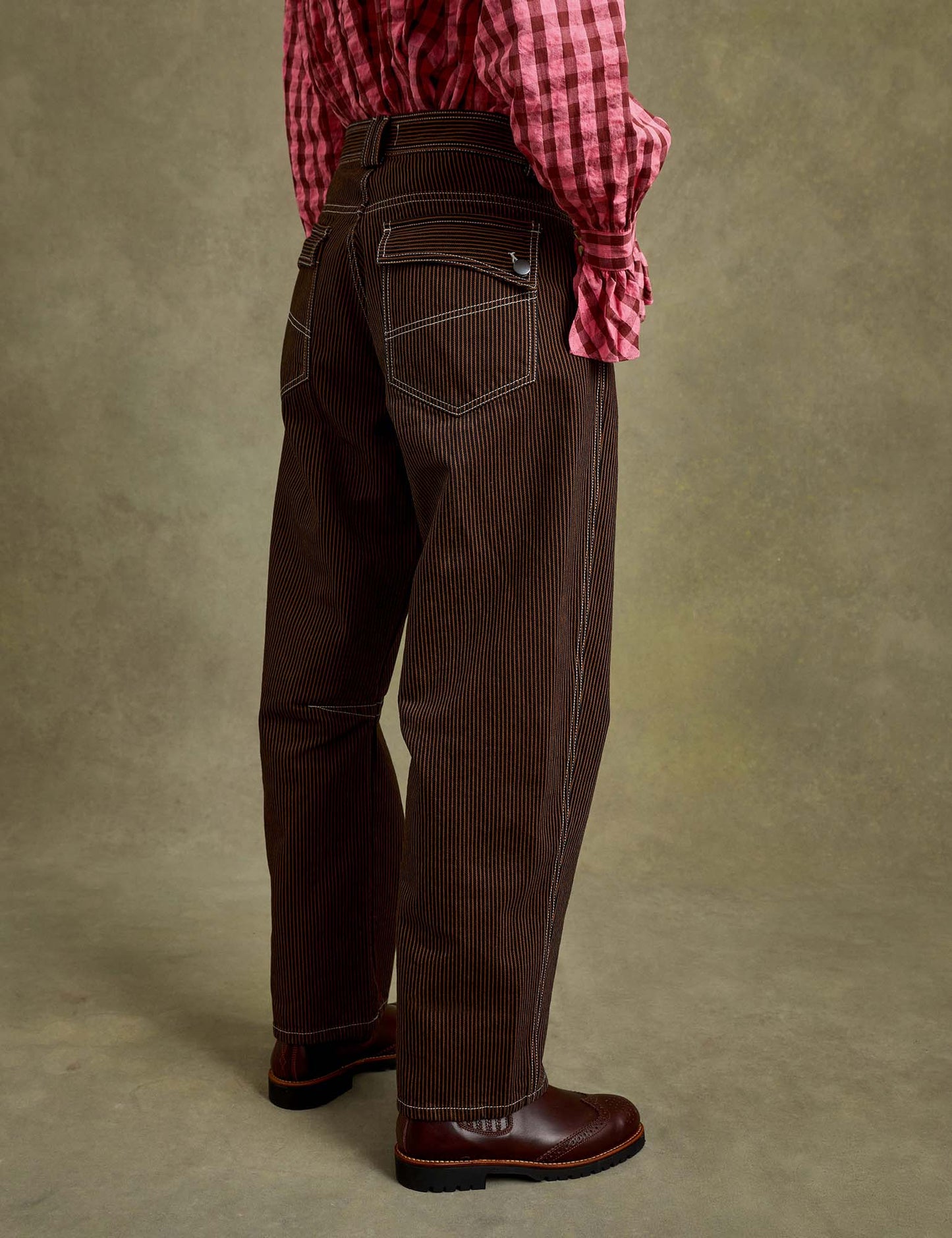 Bly Stripe Jeans Bitter Chocolate