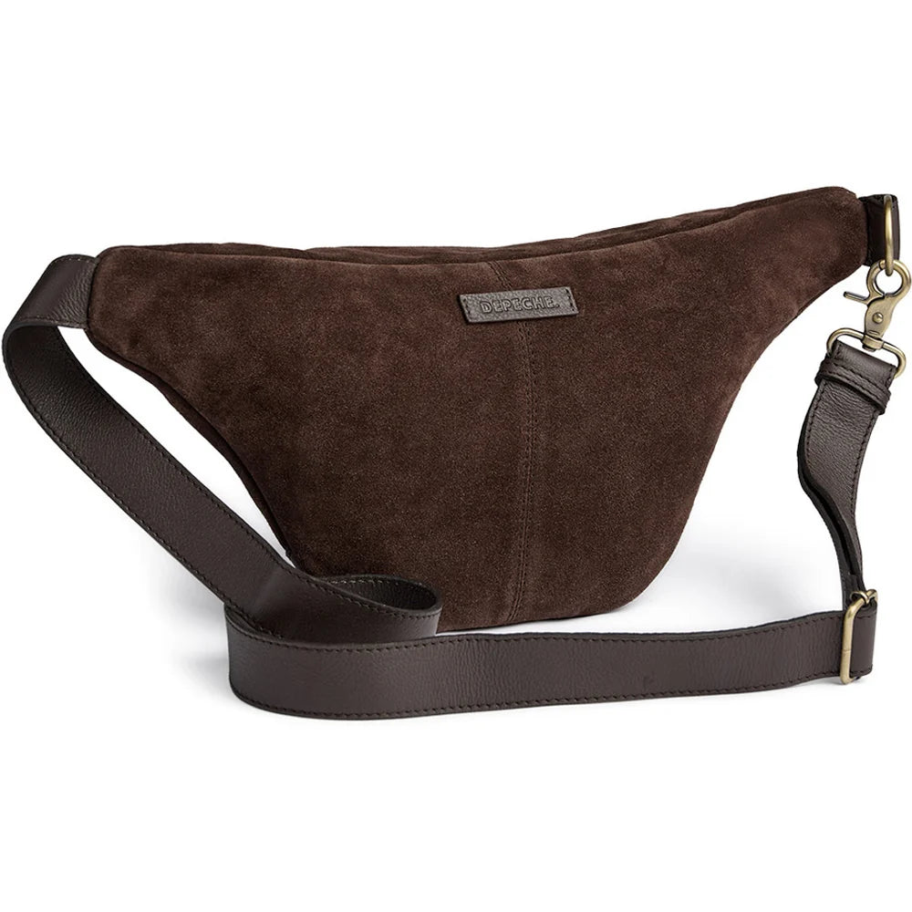 16618 - Beautiful Suede Bumbag  Chocolate