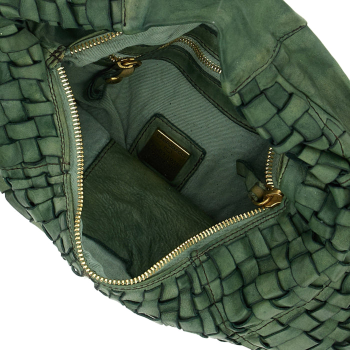 Campomaggi Marisa Woven Shoulder Bag Lake