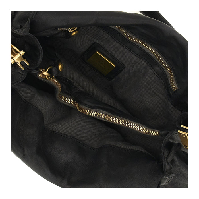 Campomaggi Ada Large Statement Leather Bag Black