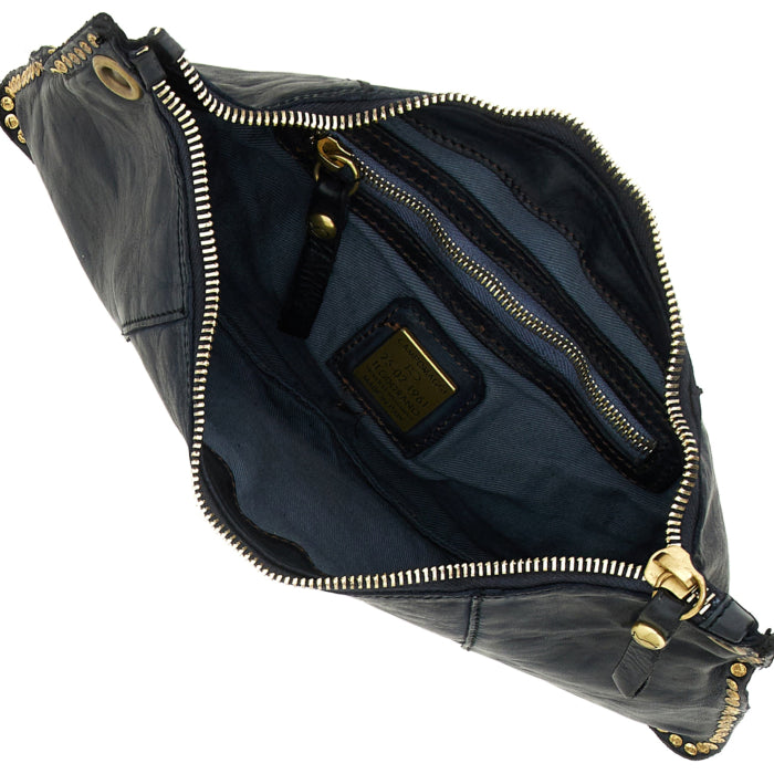 Campomaggi Gabriella Envelope Clutch Hand Bag Blue