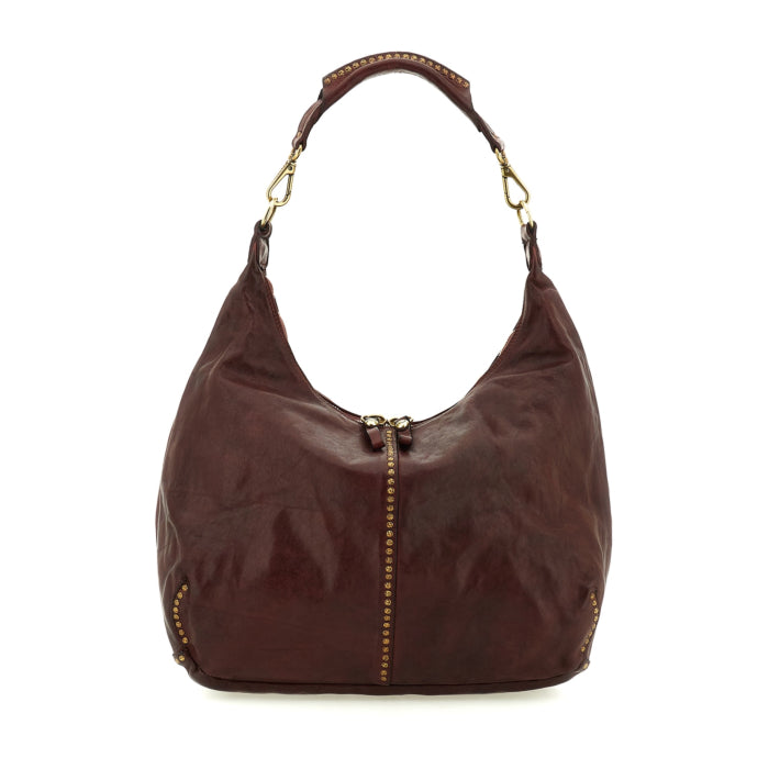 Wanda - Italian Leather Shoulder Bag Moro