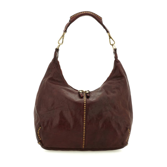 Wanda - Italian Leather Shoulder Bag Moro