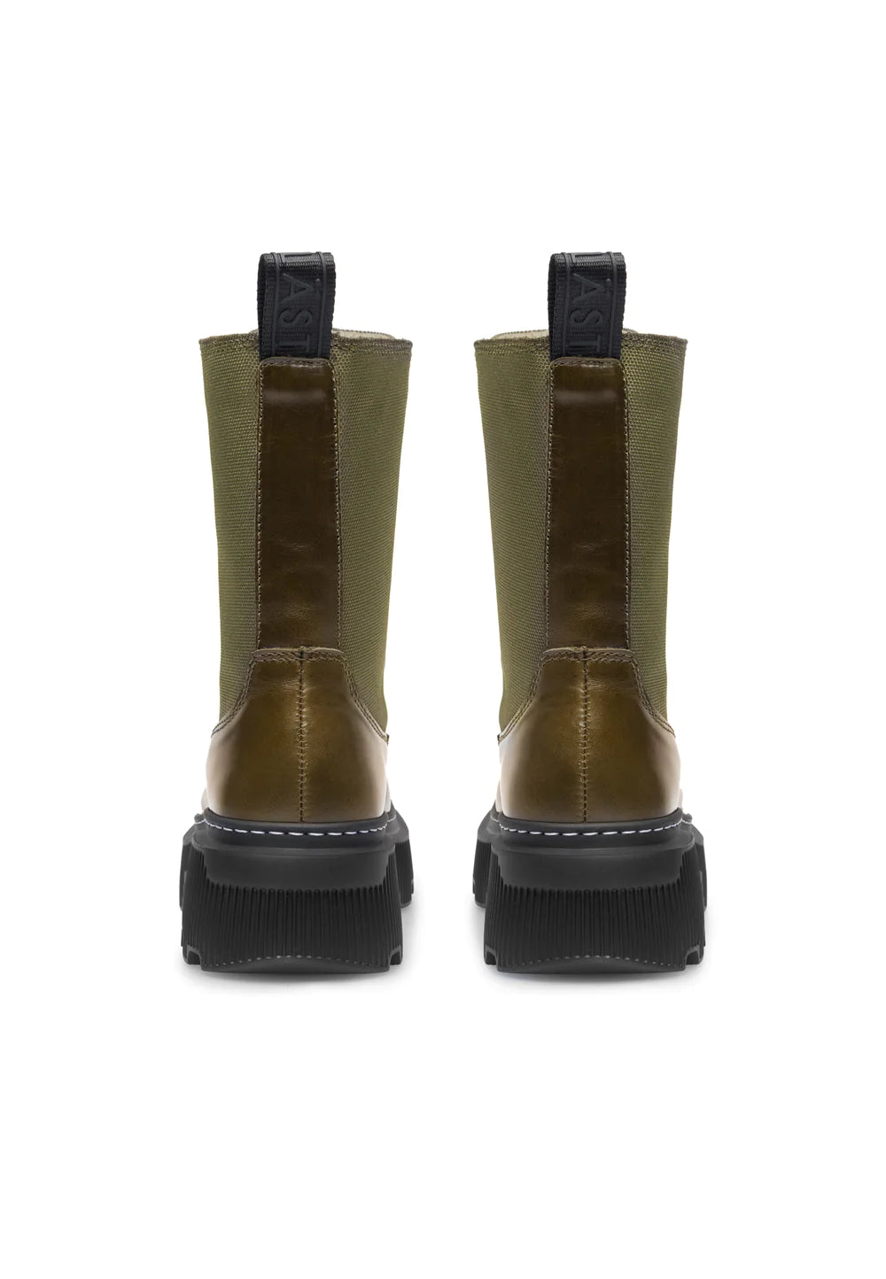 Caroline Leather/Textile Warm lining Boots Olive