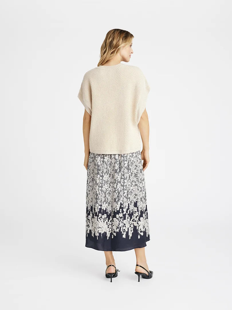 Corrie Knitted Cape Oatmeal