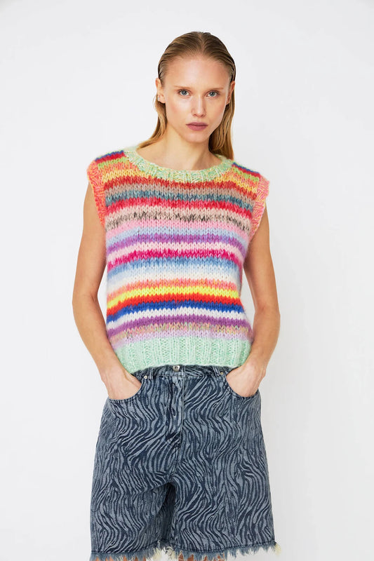 Cooper Hand Knitted Vest Multi