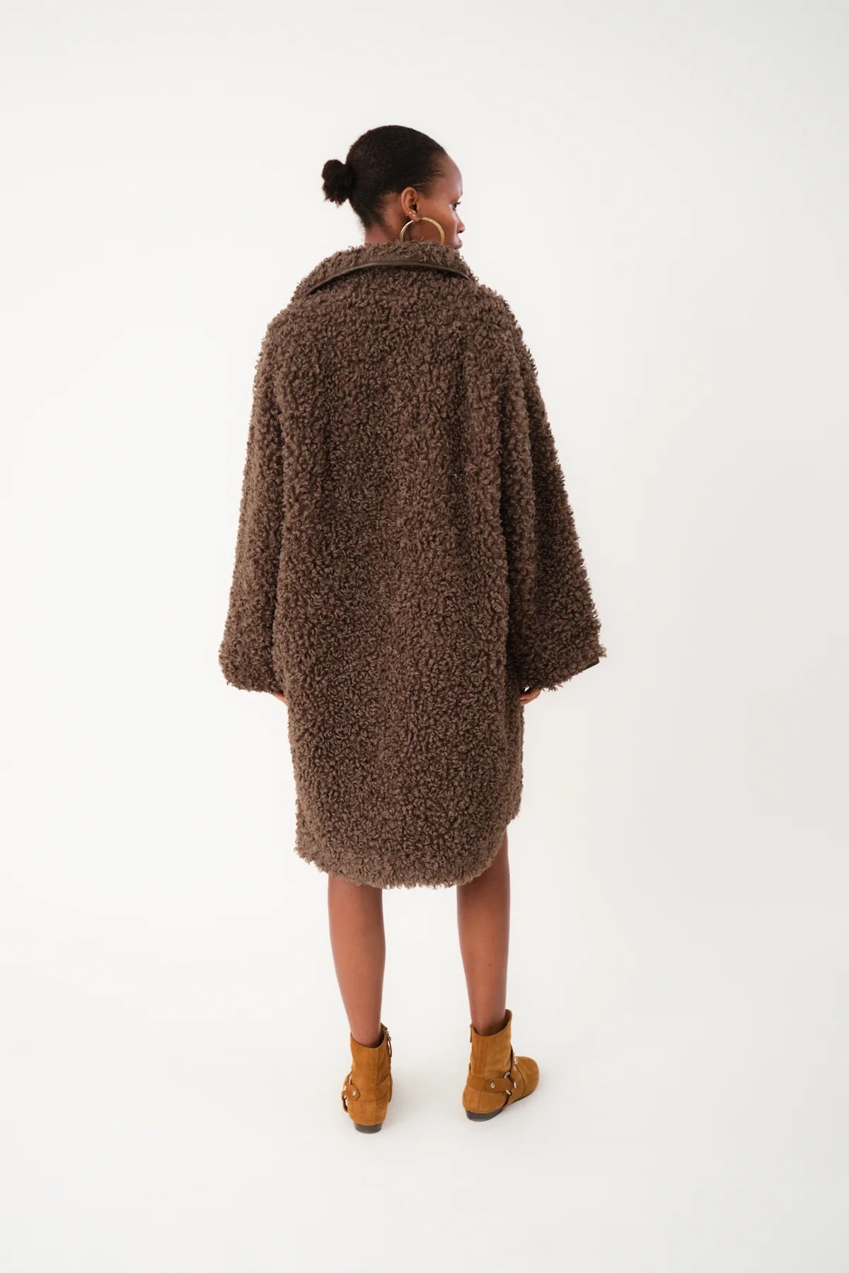 DooLL Oversize Teddy Jacket Dark Mokka
