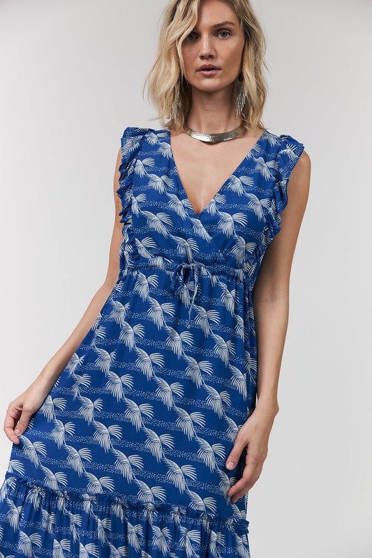 SamoLL Midi Dress Royal Blue