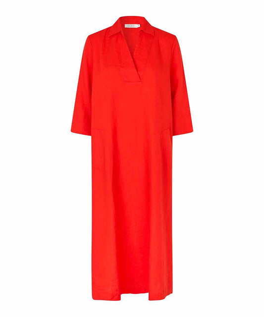 MaNikeeta Linen Dress Poinciana