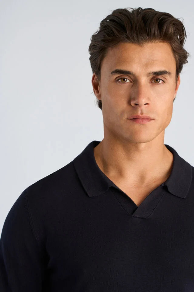 800803 - Mens Fine Viscose Knit with Polo Collar
