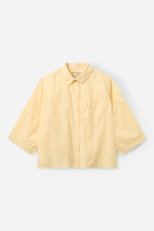 Hortense Organic Cotton Boxy Shirt Butter