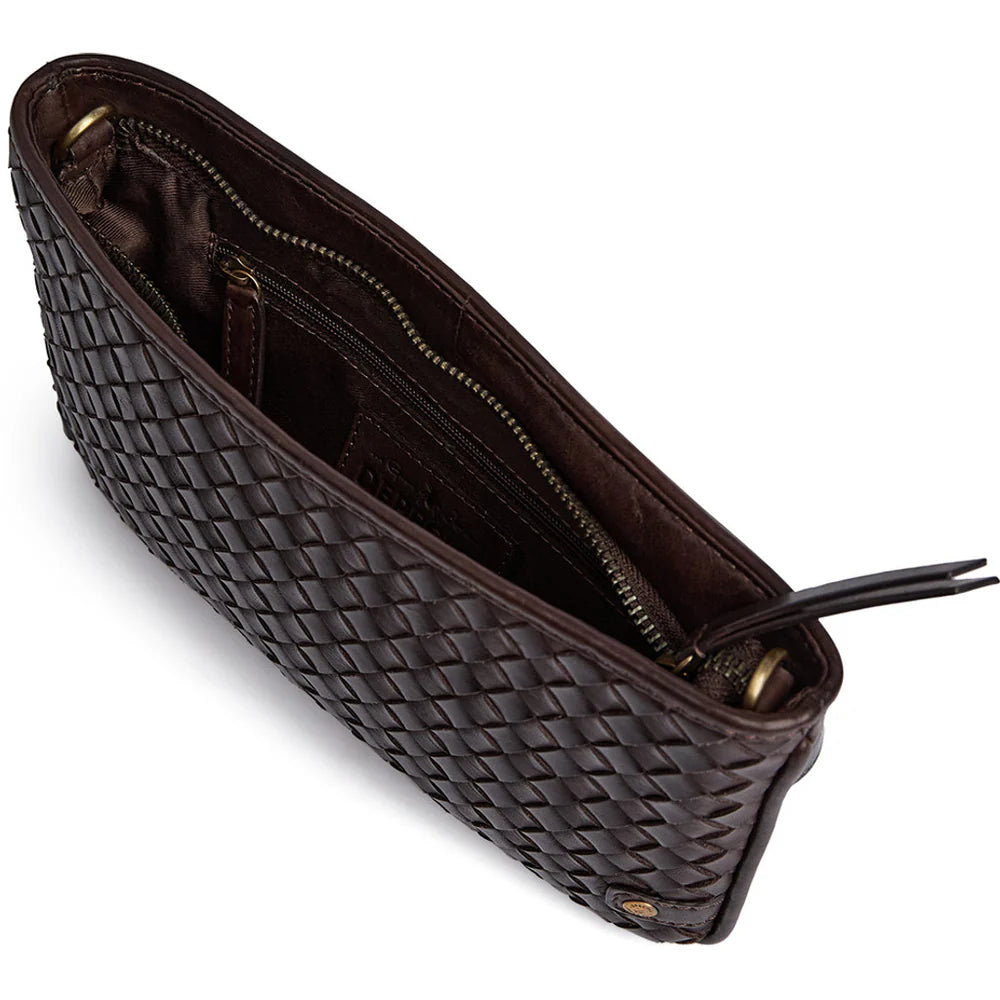 17092 - Sofya Woven Leather Clutch