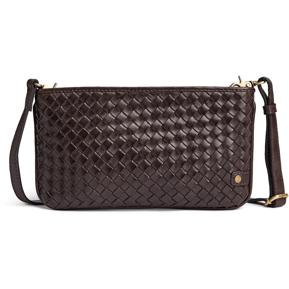 17092 - Sofya Woven Leather Clutch