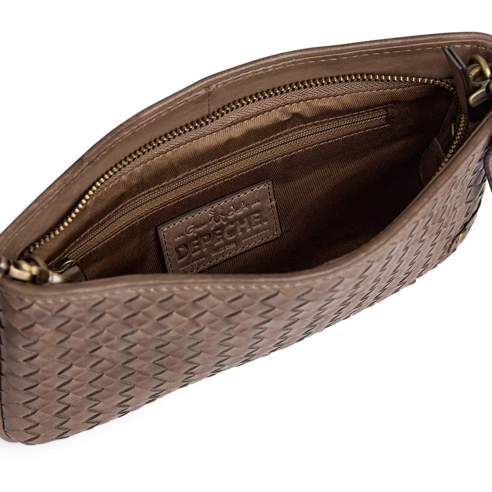 17092 - Sofya Woven Leather Clutch