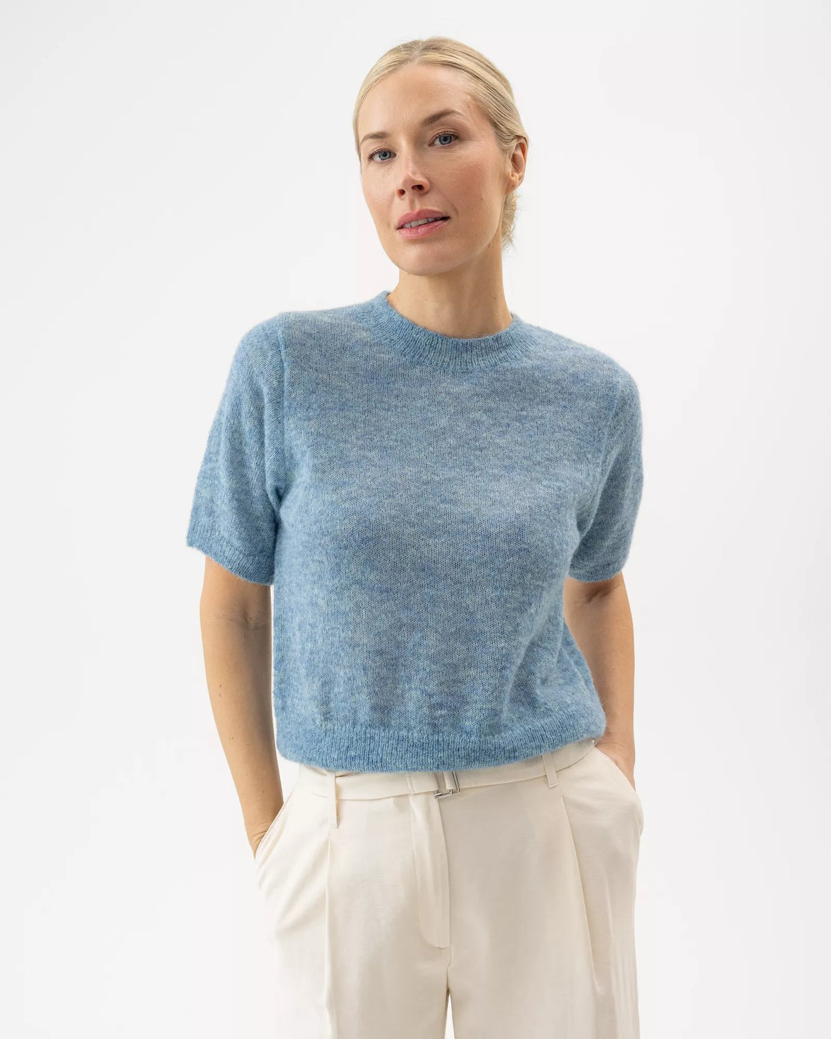 Elizabeth Knitted Short Sleeved Top