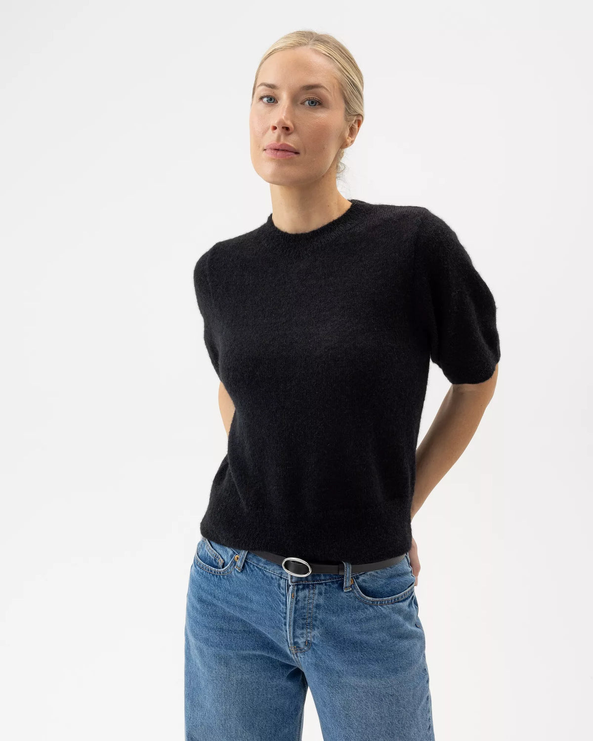 Elizabeth Knitted Short Sleeved Top